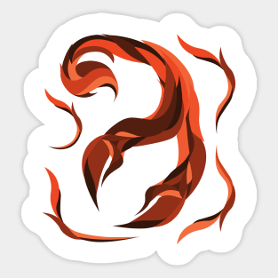 Scorpio Zodiac Sign - Orange Sticker